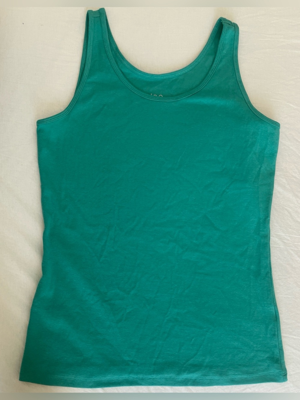 Cleo Stretch Cotton U-Neck Tank – Turquoise | Size Medium | NWT